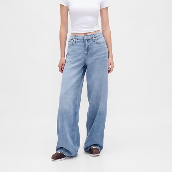 Gap Jeans Baggy Mid Rise In Light Indigo 27/4R - Picture 1 of 6
